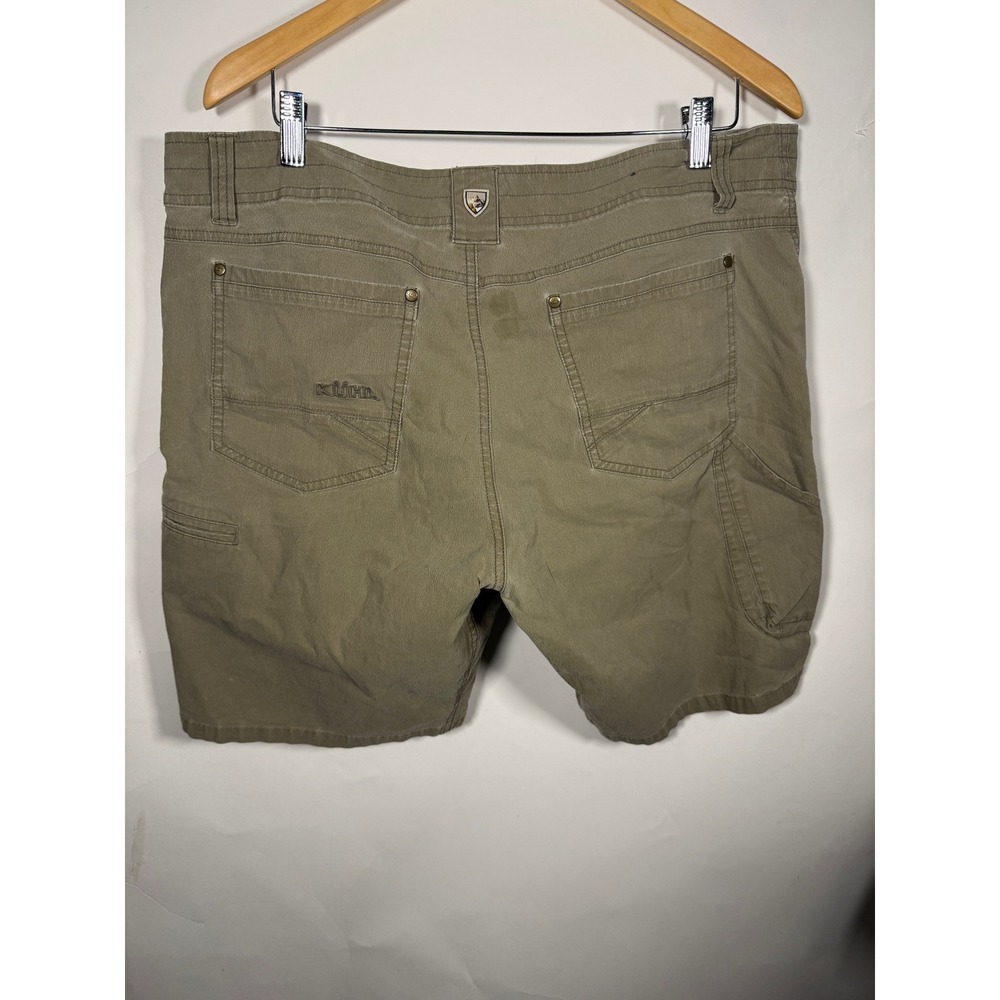 Kuhl Rydr Mens 38 Hiking Shorts Olive Green Khaki Outdoor Cargo Workwear 108846